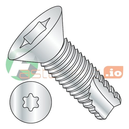 Newport Fasteners Thread Cutting Screw, #8-32 x 1 in, Zinc Plated Steel Flat Head Torx Drive, 7000 PK 442186